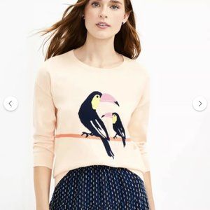 Ann Taylor Loft Toucan Sweater Peach GUC